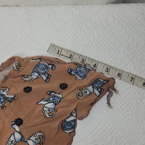 832. Love J Short Sleeve Blouse Brown Sz XL - Picture 4 of 8